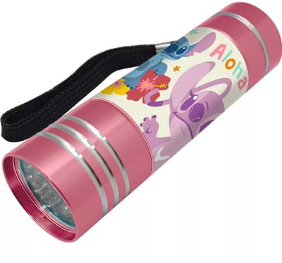 Disney Lilo en Stitch LED zaklamp, Lilo zaklamp, Kinderzaklamp, Lilo en Stitch, Lilo en Stitch zaklamp, Roze zaklamp