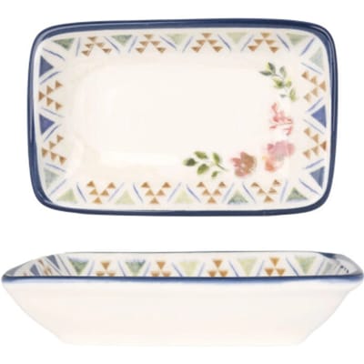 Bonna Serveerschaal - Spring - Porselein - 15x9 cm - set van 2