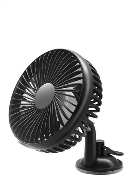 Ventilator - Autoventilator - Draagbare USB-ventilator, 360 graden rotatie, 3 snelheden, tafelventilator met zuignap, geschikt voor auto's, dashboards, ramen thuis