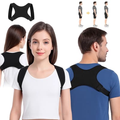 Rug Corrector – Houding Correctie Brace – Postuur Corrector – Rugbrace voor Man & Vrouw – One Size – Comfortabel & Ademend