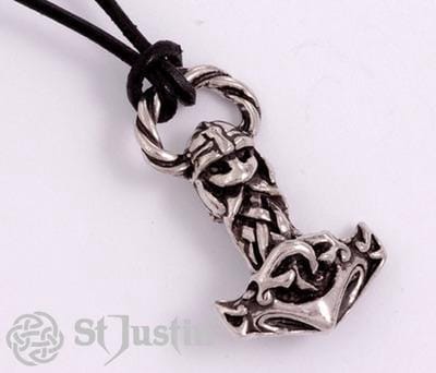 St Justin hanger Thor's hammer Viking (PN24)
