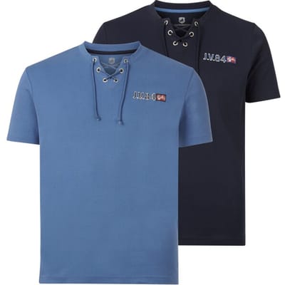 Jan Vanderstorm herren T-Shirts, Set Van 2 - 60/62 - donkerblauw - Plus Size