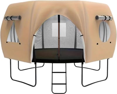 Trampoline Schaduwhoes - Zonnedak Trampoline - Bescherming Buiten - Weerbestendig Oxford - 35 meter - Beige