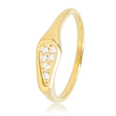 My Bendel - Unieke Ring met Zirkonia - met Luxe Cadeauverpakking | Sieraden Voor Dames | Maat 16.00 Mm / Maat 50