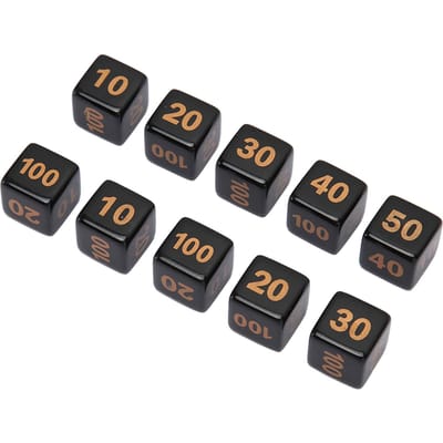 10 stuks dobbelstenen set plastic rechte hoek 6-zijdige nummers dobbelstenen voor spel bureau onderwijs zwart black
