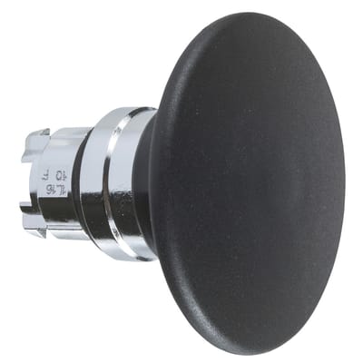 Schneider Electric XB4 60Mm Paddenstoelen Drukknop Zwart - ZB4BR2