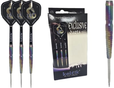 Steeldartpijlen Keltik Darian 25g Rainbow â€“ 90% Tungsten