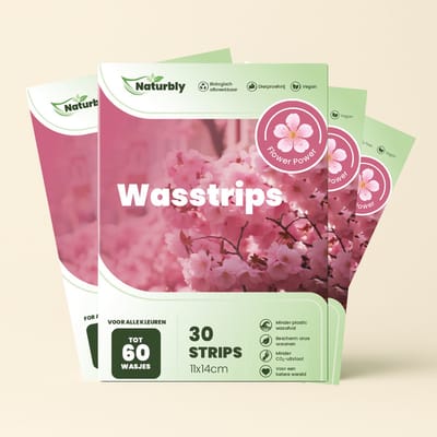 Naturbly Wasstrips Flower Power - 30 strips voor 60 wassen - Past in de brievenbus