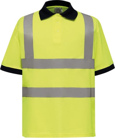 Yoko High Visibility Short Sleeve Polo Shirt YHVJ210 - Hi Vis Yellow - S