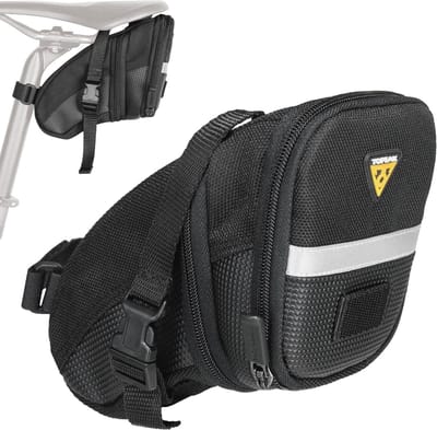 Zadeltas met bevestigingsriemen Aero Wedge Pack - Zwart - 20 x 11 x 12 cm - 1,31 liter