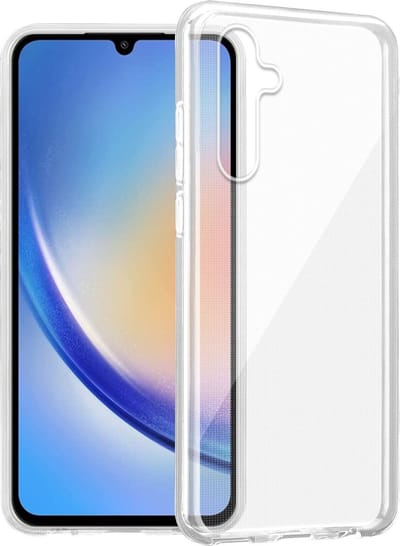 Cadorabo Hoesje geschikt voor Samsung Galaxy A34 5G in VOLLEDIG TRANSPARANT - Beschermhoes gemaakt van flexibel TPU Silicone Case Cover