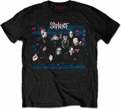 Slipknot - WANYK Glitch Group Heren Tshirt - S - Zwart