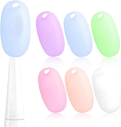 Toothbrush Cases voor Reis en Thuis, Silicone Tandenborstel Beschermers, Set van 6 Kleuren, Stofdicht en Duurzaam