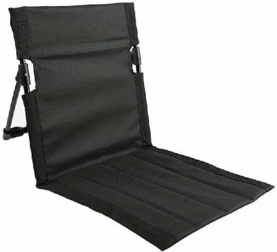 Strandstoel - Strandmat - 37×39×42cm - Kampeerstoel - Compact - Opvouwbaar - Lichtgewicht Kampeerstoel - Opvouwbaar - Opvouwbare Strandmat - Met Rugleuning - Ligstoel - Zwart