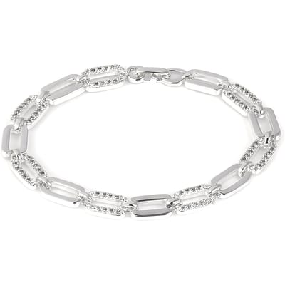 Luxenter Armband met glanzende zirkonia, afwerking in rhodium - Asgoth