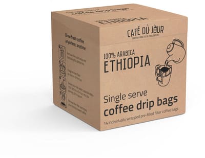100% arabica Ethiopië - Single Serve Coffee Drip Bags - 14 stuks