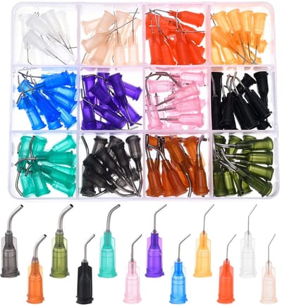 Dailygoods- Doseernaald 120 Stuks - Stompe Punt - Luer-Lock - Synthetische Naald - Voor E-Liquid/Hobbylijm - Hoogwaardig Materiaal - Injectienaald