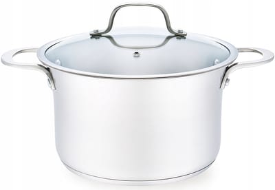 RVS Pan 18cm 1.75L met Deksel - Geschikt voor Inductie