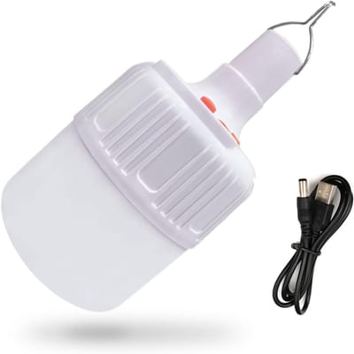 SnelShoppen - Oplaadbare Campinglamp 50W - 5000K LED Lamp met USB Aansluiting - 4 Helderheidsstanden - Ideaal voor Kamperen, Thuis, Noodverlichting en