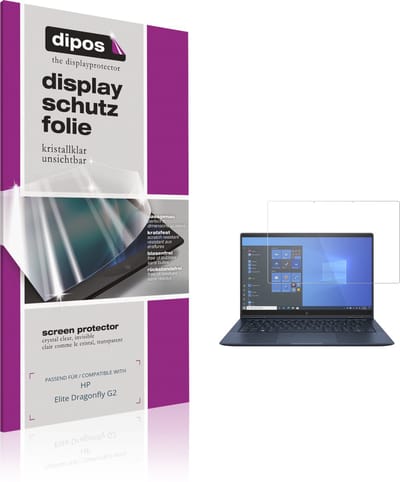 dipos – 2x Beschermfolie geschikt voor HP Elite Dragonfly G2 | Krasbestendige & heldere Screenprotector Ultra-Thin