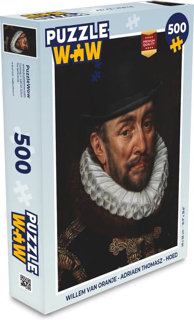 Puzzel Willem van Oranje - Adriaen Thomasz - Hoed - Legpuzzel - Puzzel 500 stukjes