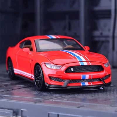1:32 Mustang Shelby Gt350 Legering Sportwagen Model Diecast Metaal Auto Model Geluid En Licht Collectie Kind Speelgoed Cadeau