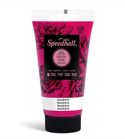 Water-soluble bloc printing ink magenta - Speedball
