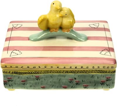 Doosje Vogeltjes keramiek 20x15x16cm