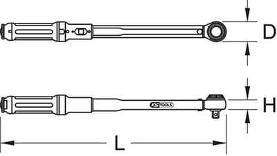 1/2" Precisie Momentsleutel met Draaiknop en Ratelkop - 80-420 Nm