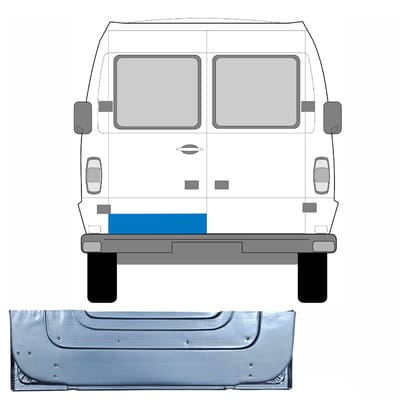 Reparatie plaatwerk achterste deuren voor Mercedes T1 207-410 1977-1995 / Links