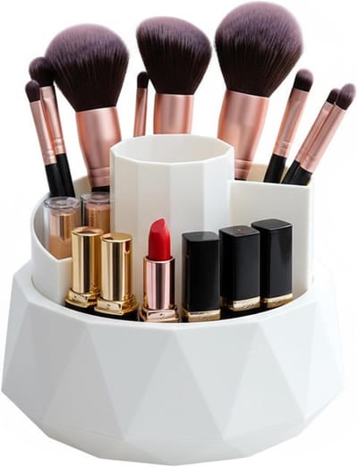 360 Graden Draaibare Desk Organizer met 5 Compartimenten voor Pennen en Kantooraccessoires, Perfect voor Crayons en Organisatie