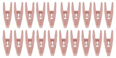 Kledinghanger - Set wasknijpers – Antislip wasknijpers – Stevige maar zachte wasknijpers (roze) – Geschikt voor broeken, rokken en kledinghangers – 20 stuks per verpakking