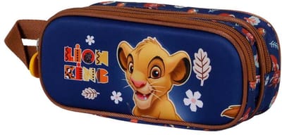 Karactermania - Disney - Simba De Leeuwenkoning - The Lion King - 3D Pennenzak - Potloden Etui met Dubbele Rits - Pennenetui - Blauw