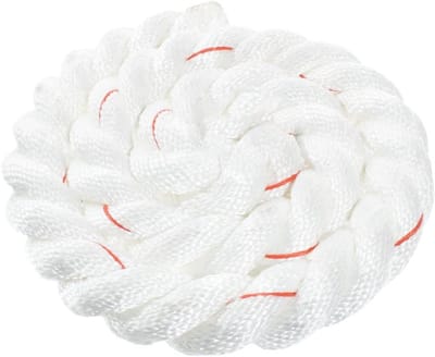 Gedraaid Touw - Polyester Touw - Touw voor Klussen - Weerbestendig Materiaal - Verschillende Maten - Wit met Rood