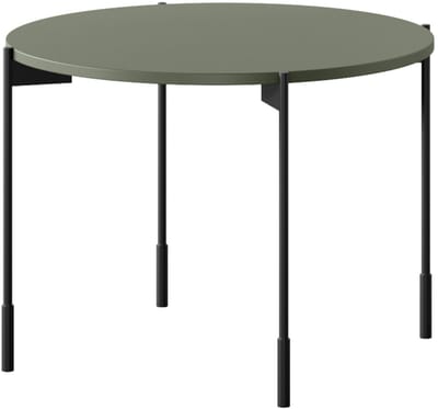 Sonatia ronde salontafel 60 cm met metalen poten | Kleur: Olijfgroen | Diameter: 60 cm