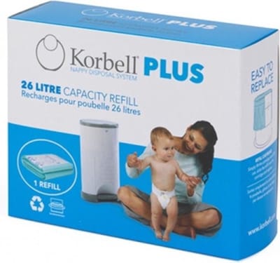 Korbell Luieremmer navulling - 26L zak - 3 stuks