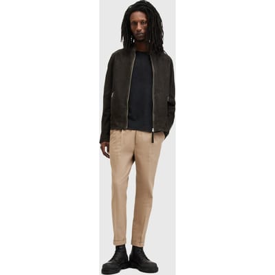 AllSaints Cora Jacket Anthracite Grey Maat: XS | Leren Jassen Outlet | Heren | Grijs
