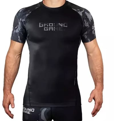 Ground Game 4.0 - Rashguard - Camo - Kort Mouw - L