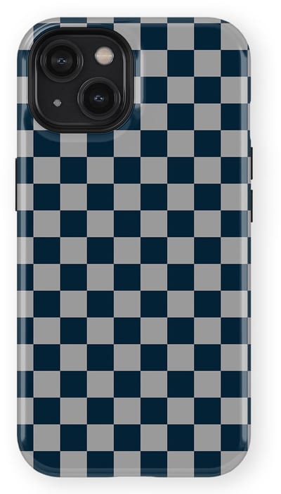 Design Hoesje geschikt voor iPhone 14 | Geschikt Voor Mag | Tiny Squares Checkered Print | Backcover geschikt voor iPhone 14 Urban Grid