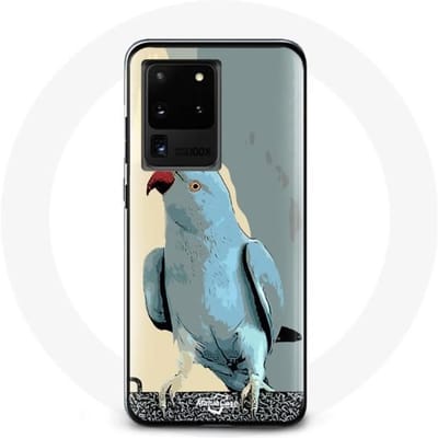 Hoesje voor Samsung Galaxy S20 Ultra Parkieten Papegaaien Blauw blauw