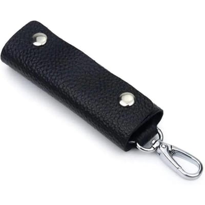 Nouveau porte-clés en cuir hommes femmes porte-clés organisateur pochette vache fendu voiture portefeuille femme de ménage porte-clés Mini sac noir