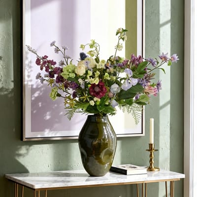 Handgebonden Kunstboeket Violet Boekarest 70cm