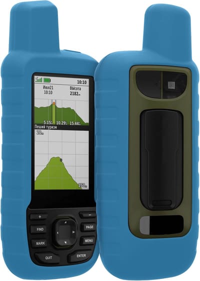 kwmobile Hoesje geschikt voor Garmin GPSMAP 66sr / GPSMAP 67 - Beschermhoes voor handheld GPS - Back cover in blauw