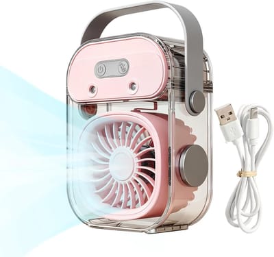 Vernevel Ventilator - Persoonlijke Koeler - Persoonlijke Koeling - Mistkoeling functie - 155 x 76 x 198 cm - Roze