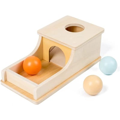 Montessori Houten Pitch Bal Doos Lade Spel Leren Vroege Educatie Kleuterschool Training Lesgeven Kinderen Hulpmiddelen Baby Speelgoed