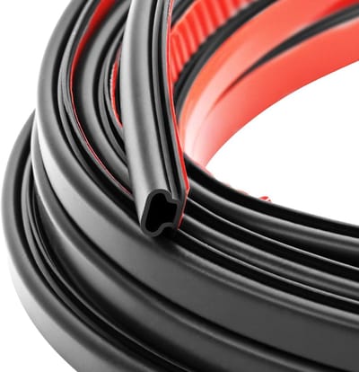Allecto- Deurafdichting rubberafdichting - Flexibel isolatiemateriaal - Zelfklevend - Waterdicht geluidsdicht - 6 meter - Geschikt voor ramen en deuren - Zwart ® - Afdichtband 10 x 6 mm.
