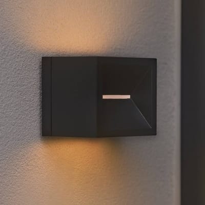 Nordlux LED buiten wandlamp Rivo, zwart, metaal, IP54, up/down