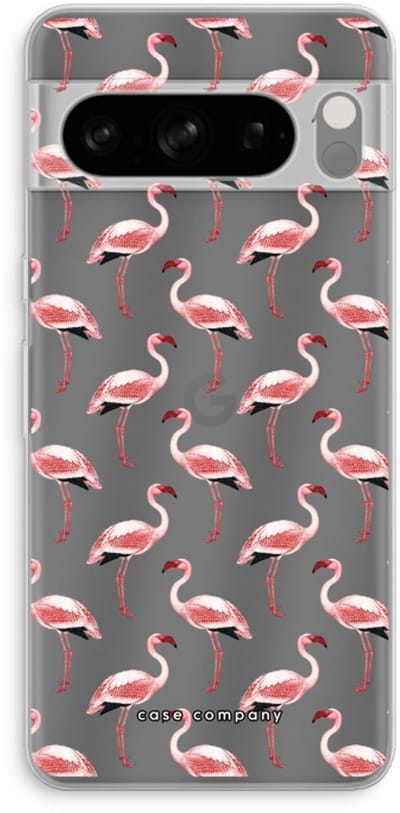 Case Company® - Hoesje geschikt voor Google Pixel 8 Pro hoesje - Flamingo - Soft Cover Telefoonhoesje - Bescherming aan alle Kanten en Schermrand
