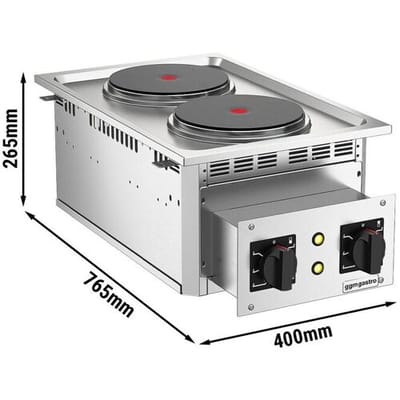 GGM Gastro Einbau Elektroherd - 5,2 kW - 2 Platten Rund
