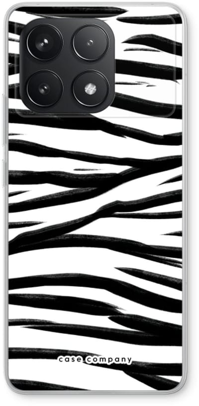 Case Company® - Hoesje geschikt voor Xiaomi Poco F6 Pro hoesje - Zebra pattern - Soft Cover Telefoonhoesje - Bescherming aan alle Kanten en Schermrand